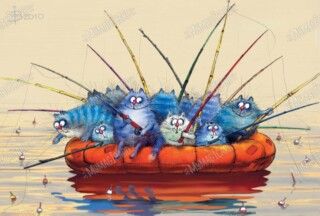 Blue cats, boat, fishing