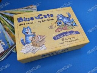 Blue cats postcard set 2019